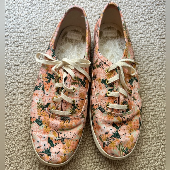 Rifle Paper Co. Keds Canvas Sneakers GUC size 7.5 - Picture 1 of 3